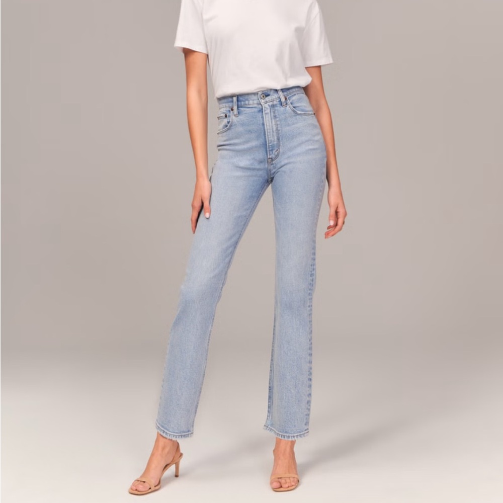 The Ankle Straight Ultra High Rise Abercrombie Jeans